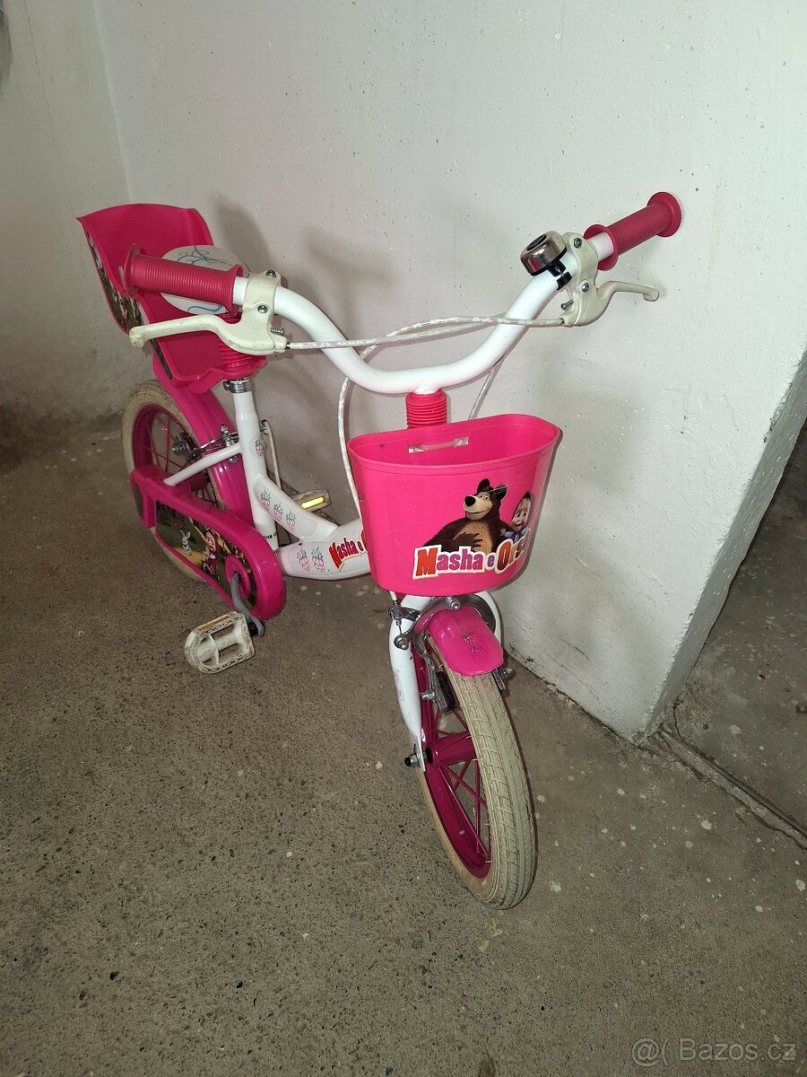 Dětské kolo s přídavnými kolečky Máša a medvěd, 14 - 3