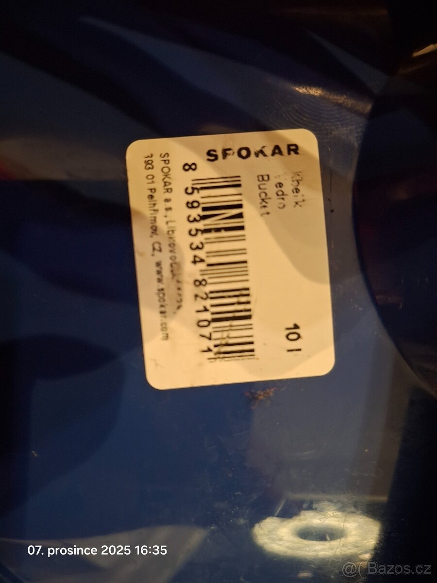 spokar kbelík plastový modrý 10L nový. - 3