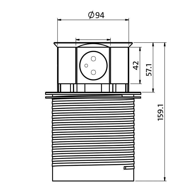 Prodám výsuvný blok zásuvek - 3