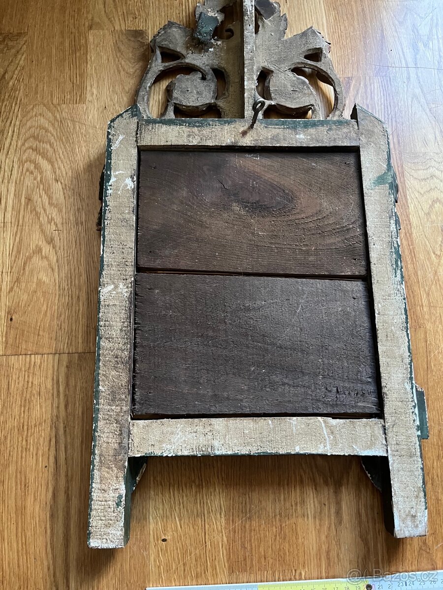 Starožitné dřevěné zrcadlo - 3