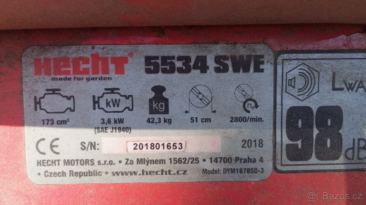 Sekačka HECHT s elektrickým startem - 3