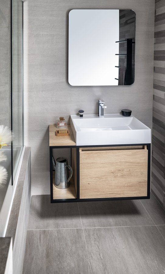 SENFINECO zrcadlo s LED osvětlením 65x79cm, 3D efekt - 3