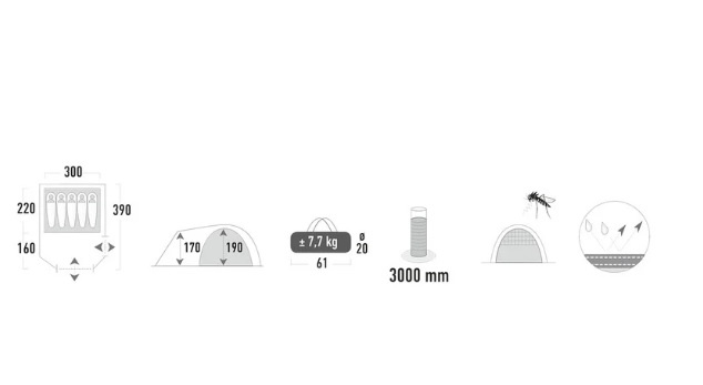 Stan High Peak Regent 5 - skoro nový - 3