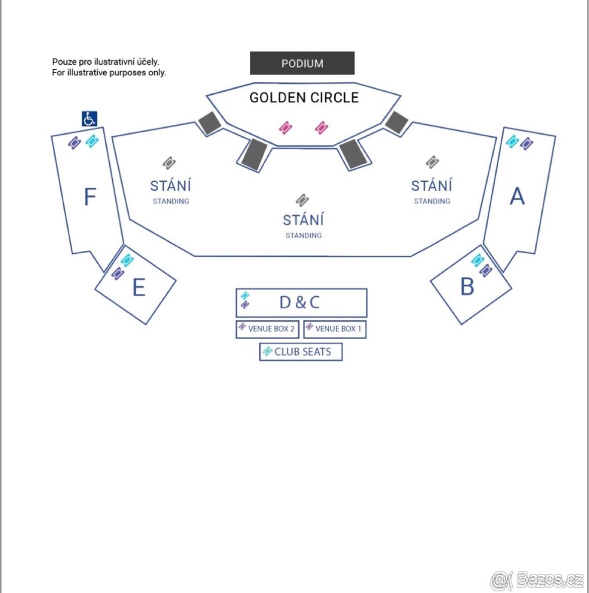 Pitbull koncert, Letňany, 26. 7. 2026, 4ks, Golden Circle - 3