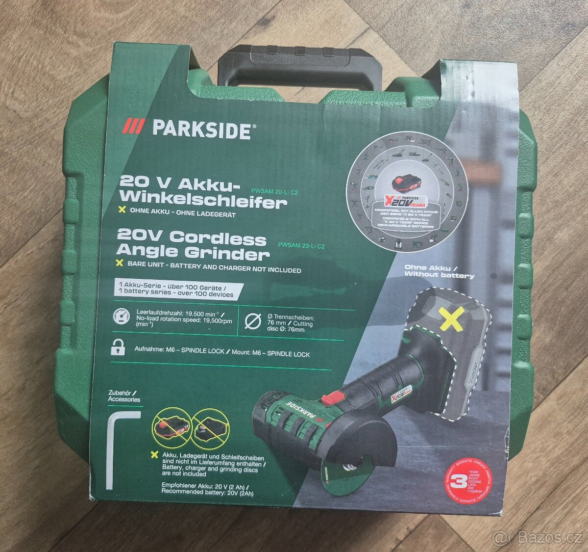 Aku bruska V20 malá PWSAM - 3