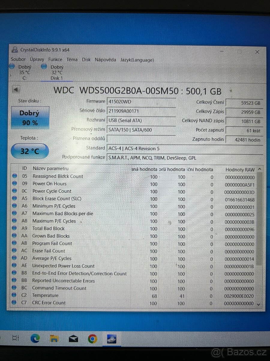 SSD disk WD Blue 500GB - 3