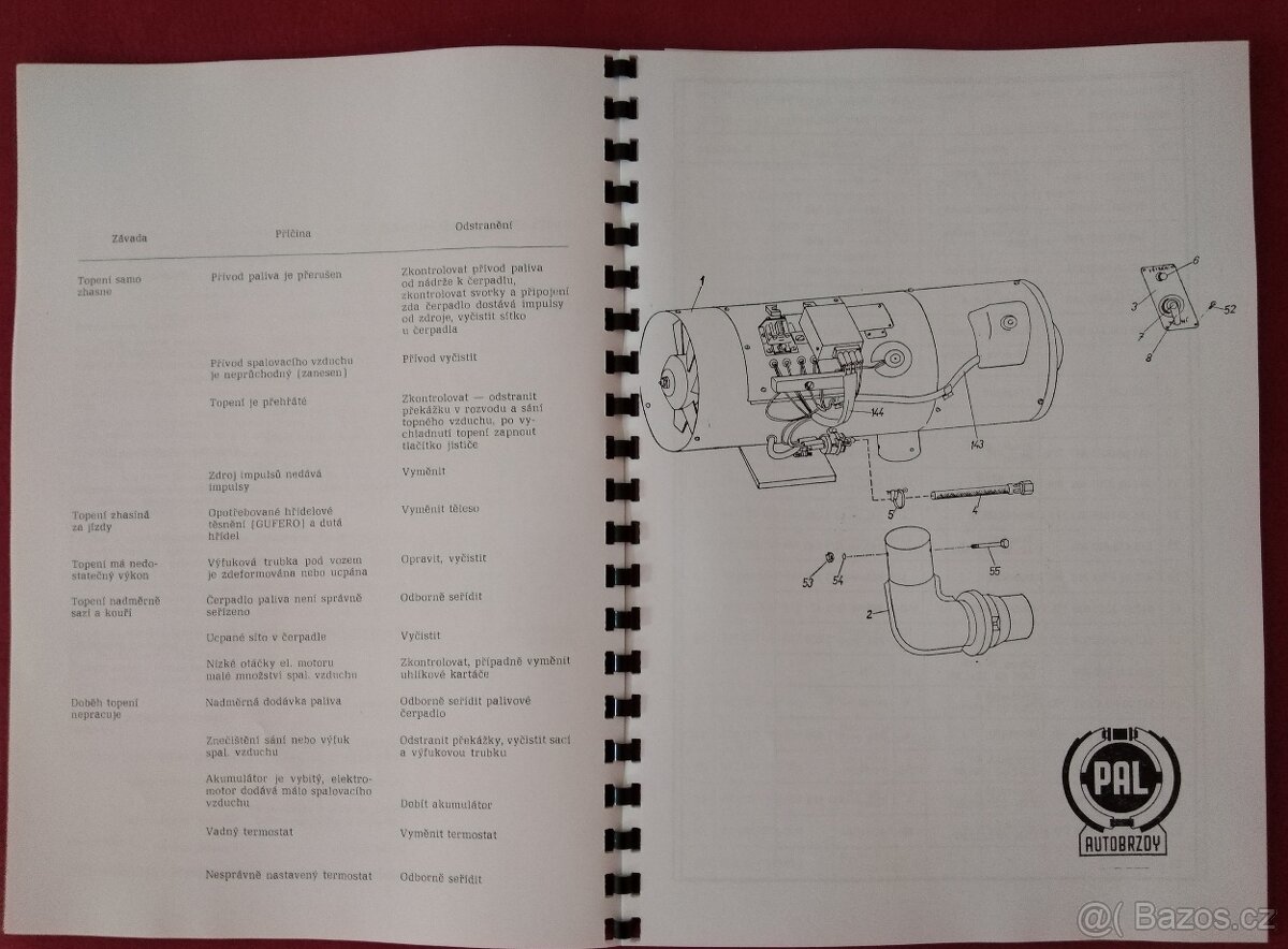 TATRA, LIAZ, KAROSA - PŘÍRUČKA NAFTOVÉ TOPENÍ X7-1M-24V - 3