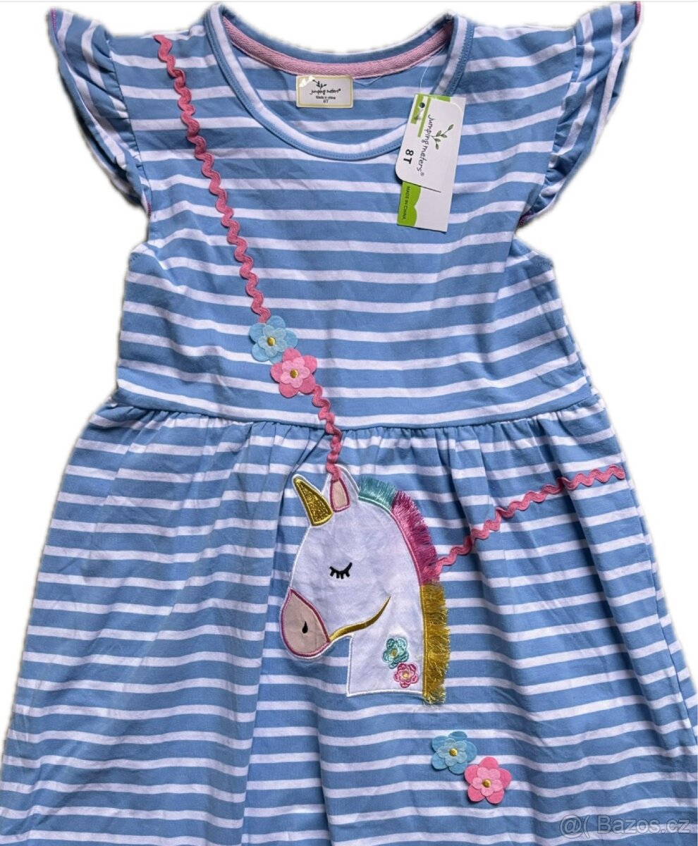 Krásné holčičí nové šatičky jumping meters vel.128 - 3