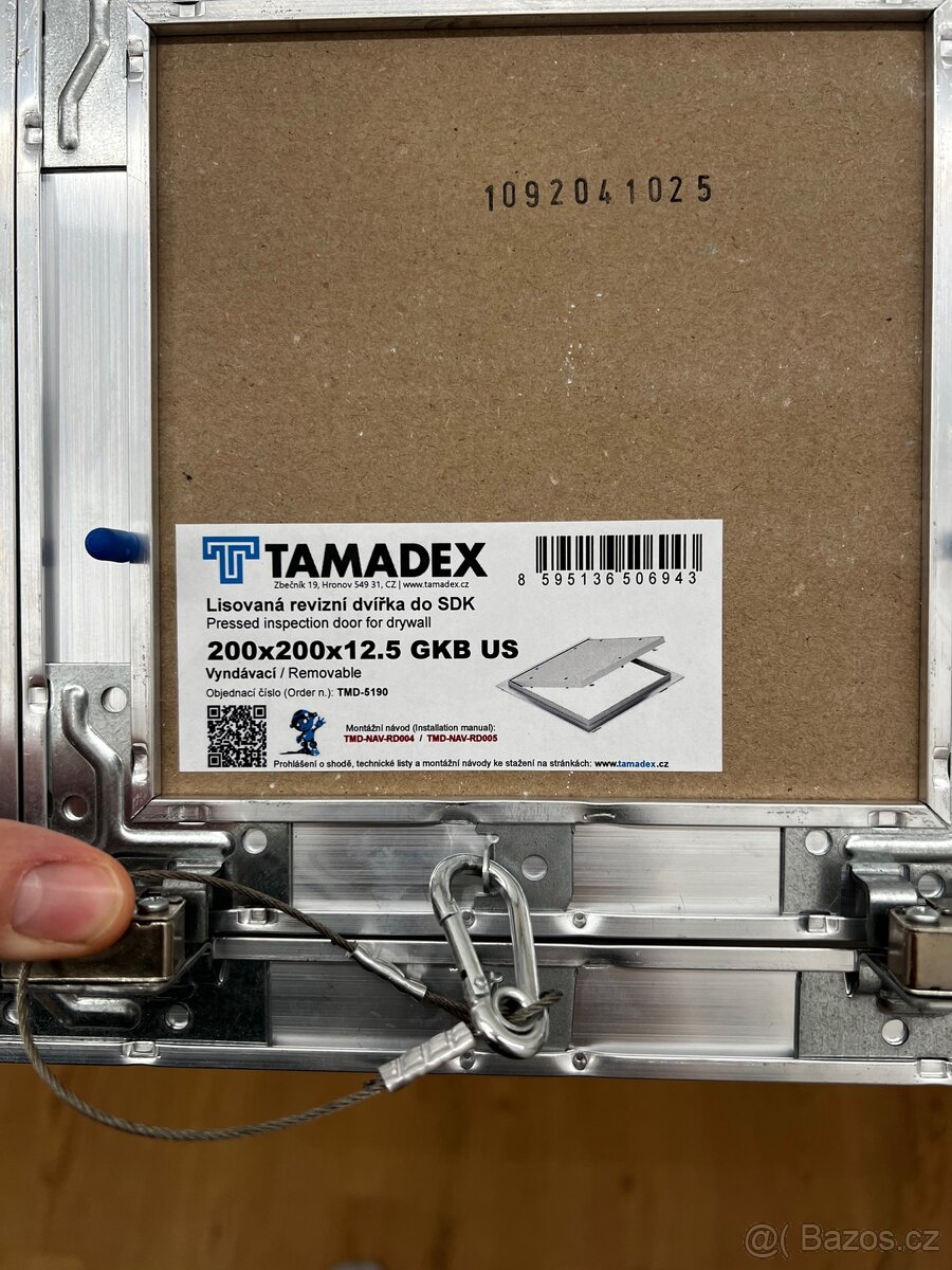 Revizní dvířka TAMADEX 200x200 mm 12,5 GKB US - 3