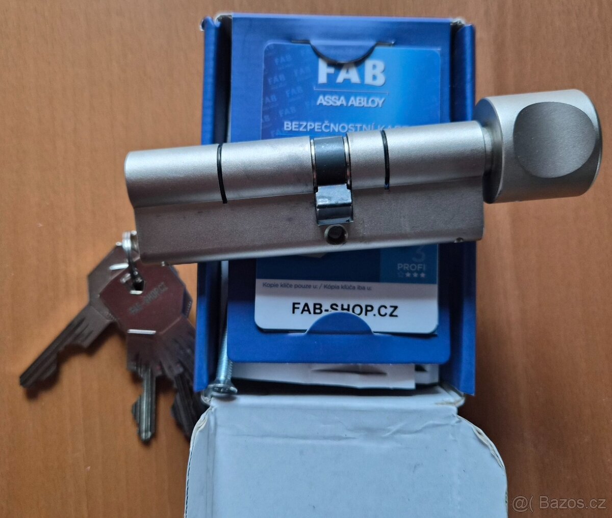 Cylindrická bezpečnostní vložka Fab s knoflíkem - 3