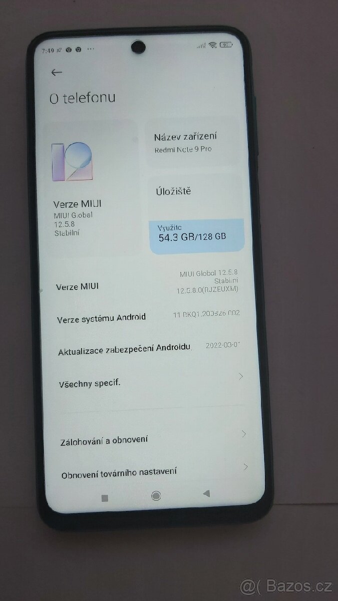 Prodám Xiaomi Redmi Note 9pro 6gb-128gb - 3