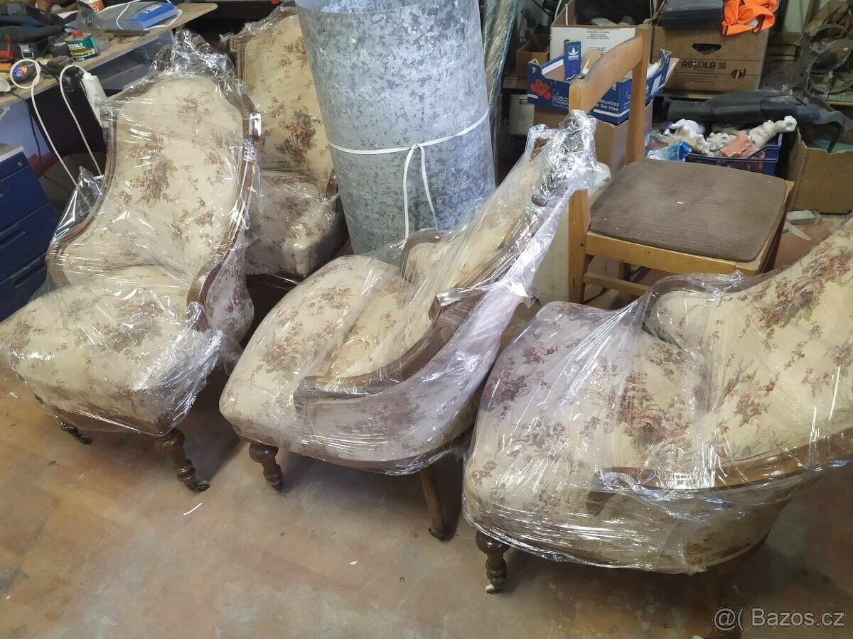 Starožitné křesla 4kusy za 7490,-Kč - 3