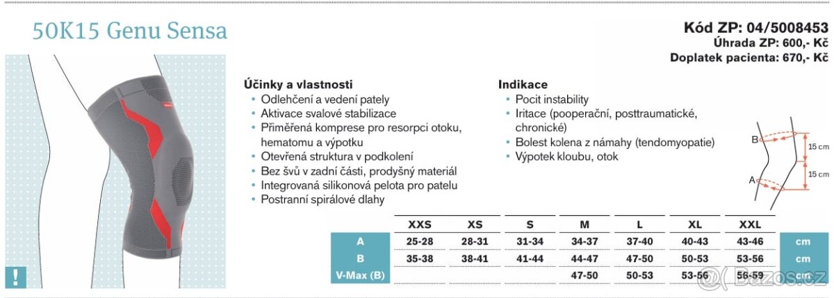 Kolenní bandáž Vel. M - Nová - 3