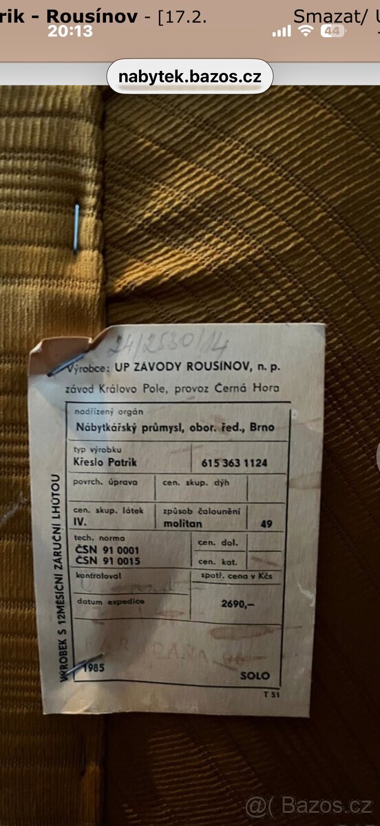 Ušák UP Rousínov 1985 - 3