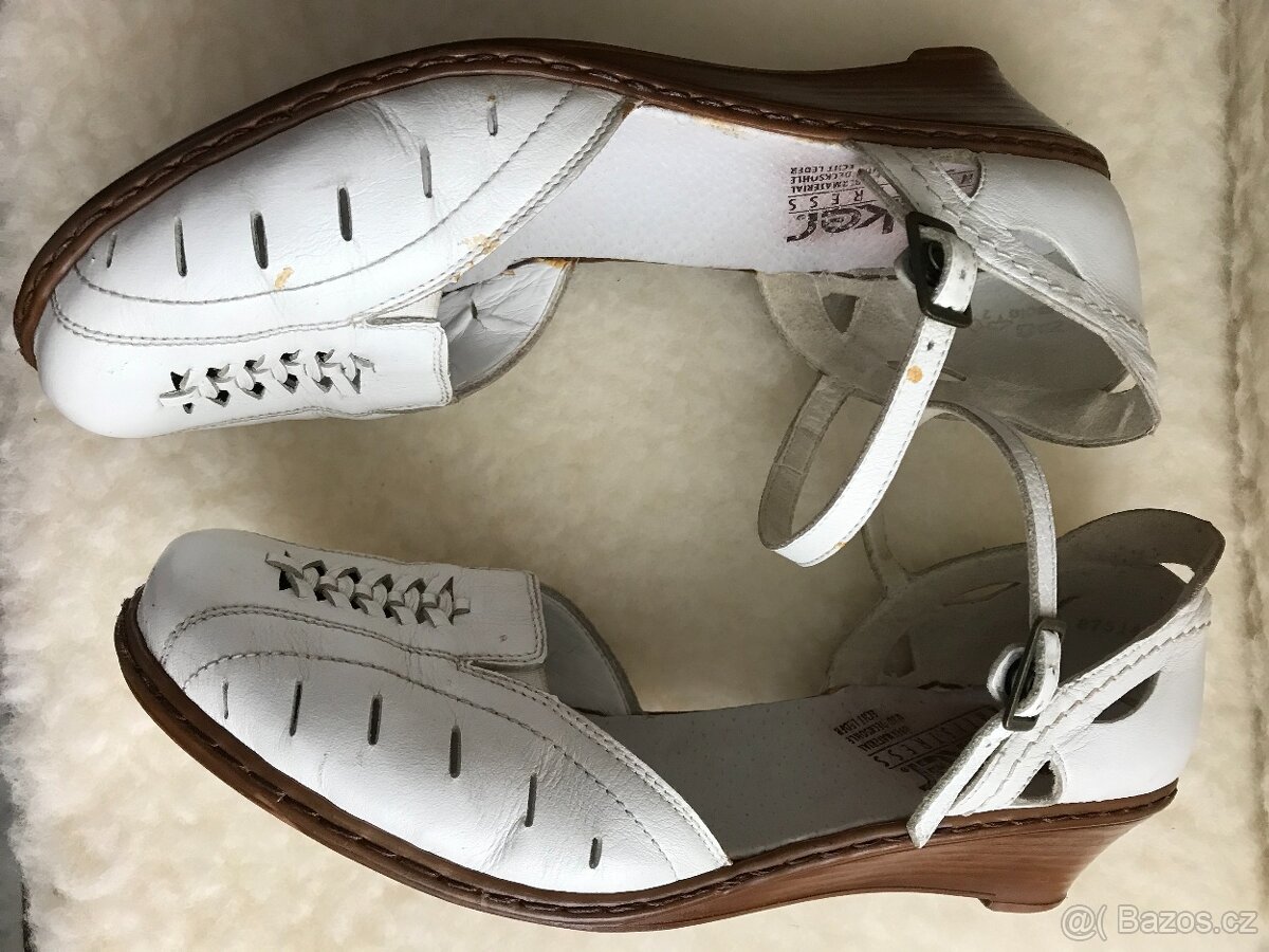Bílé kožené boty v.41 - 3
