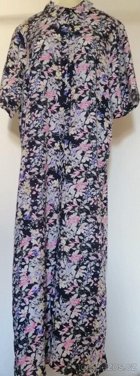 Letni dlouhé květované šaty, vel. XL a L - 3