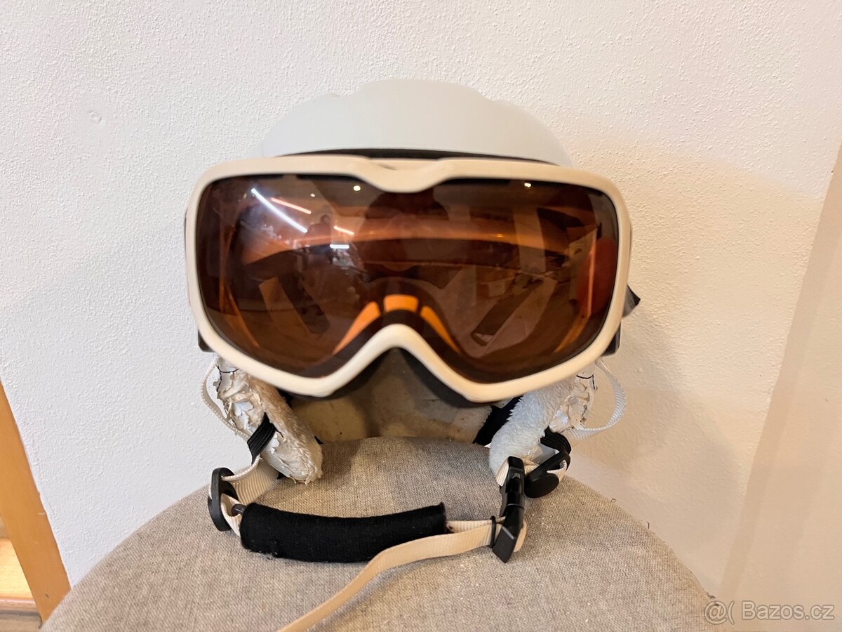Lyžařská helma přilba + brýle - 3