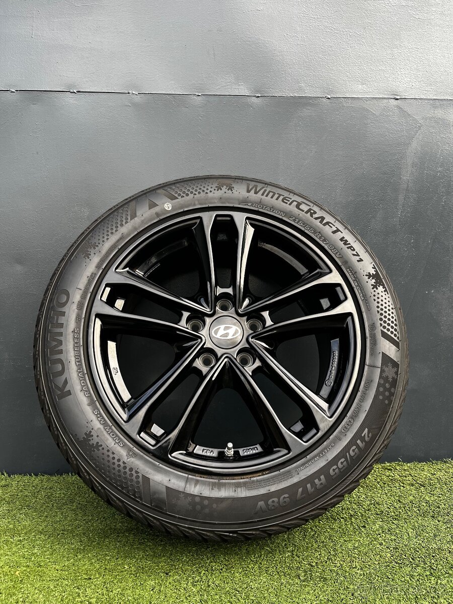 Alu kola Hyundai, Kia 215/55/17 zimní 100% stav - 3
