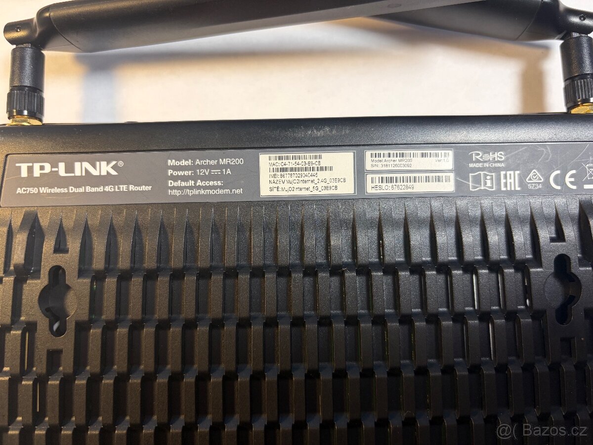 TP -link Archer MR200 na SIM 4g Wifi router na SIM 4g o2 a - 3