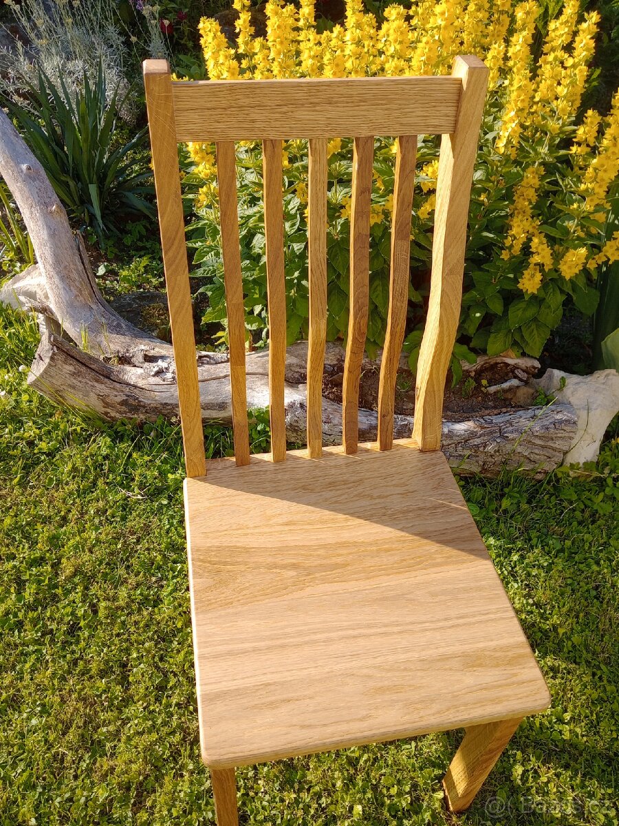 Jídelní židle masiv dub tvarovaná - 3