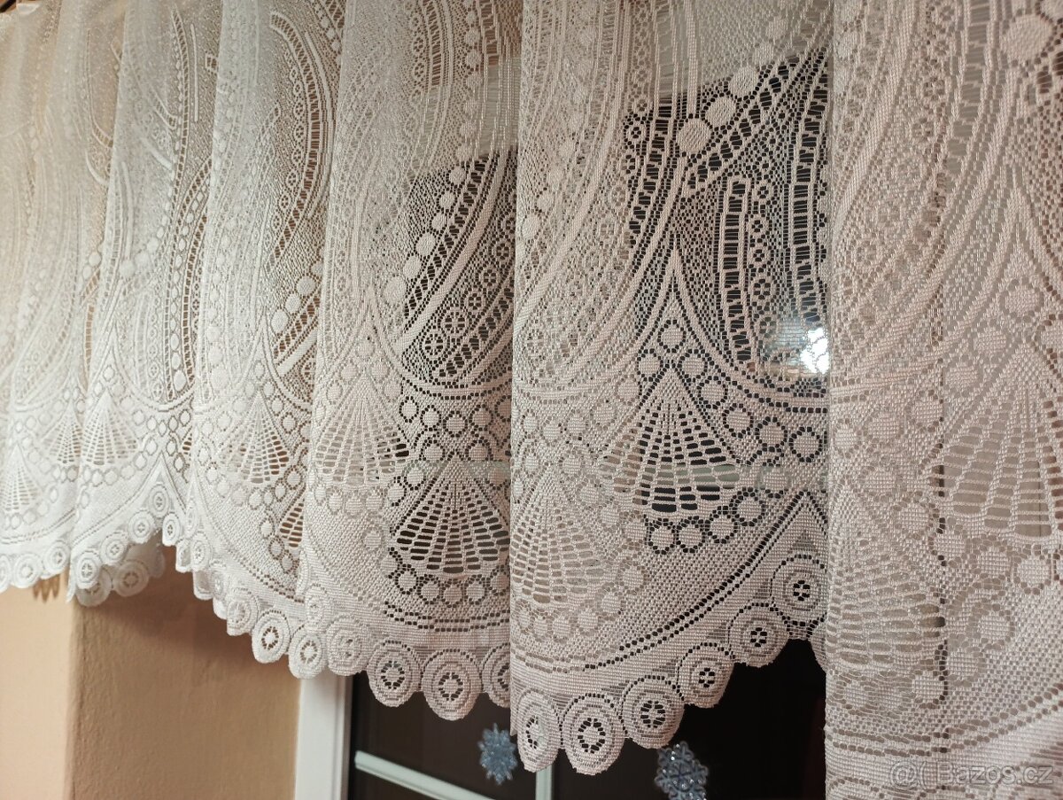 Krátká záclona 60 cm, bílá - 3