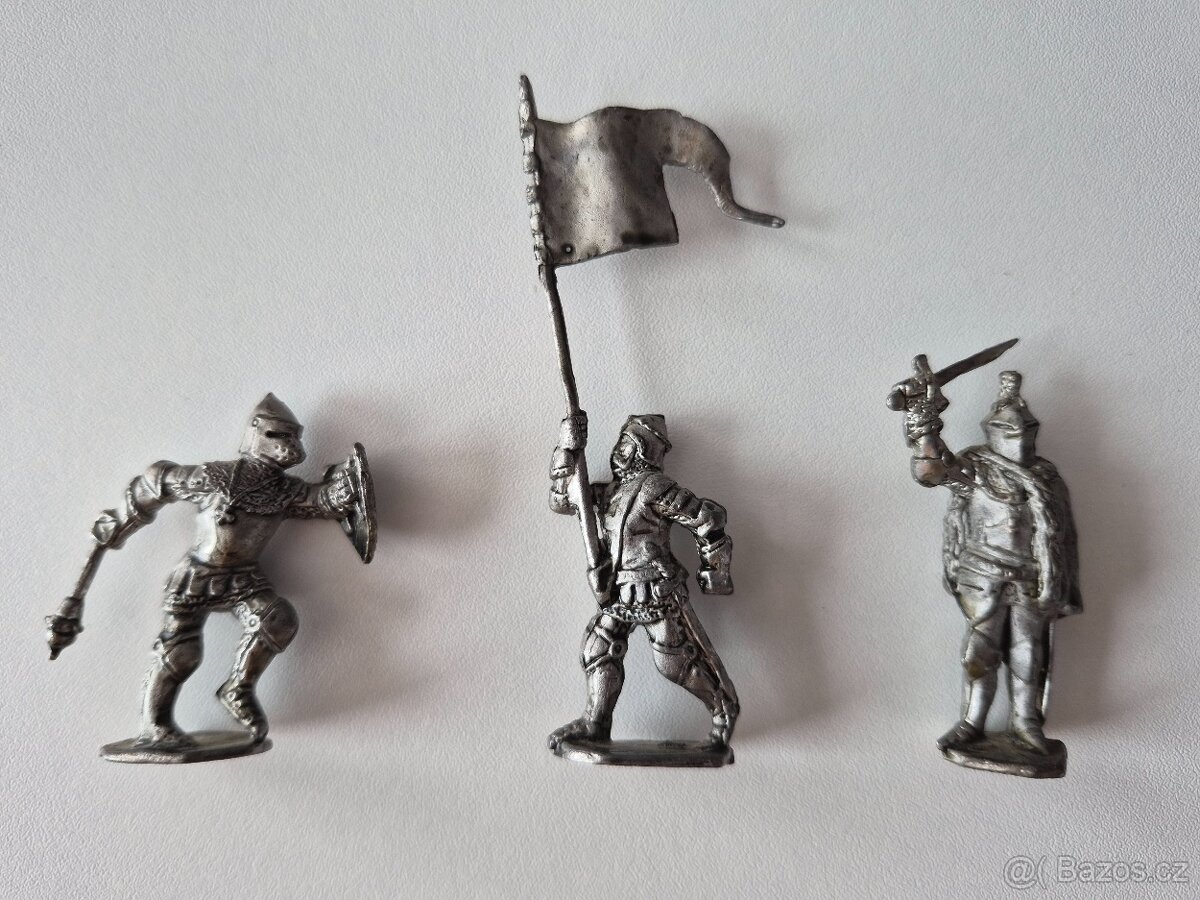 Cínová figurka - rytíř - 3 ks - 3