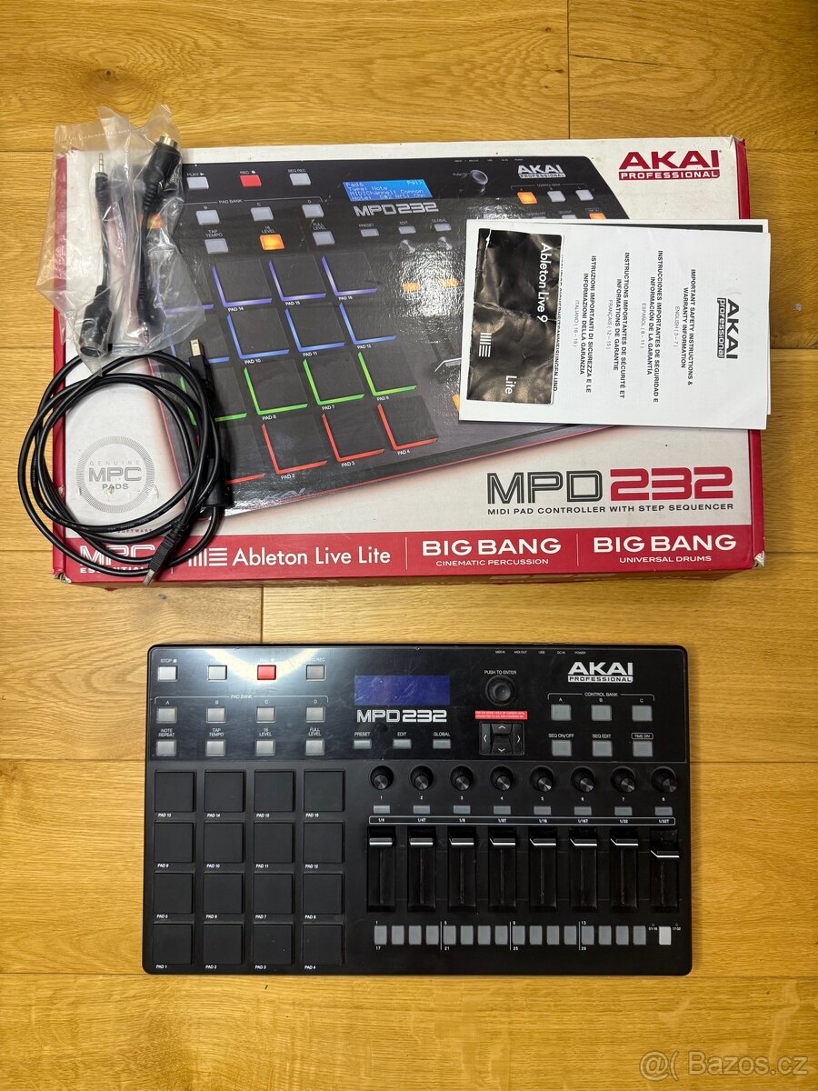 🎛️ AKAI MPD232 – profi USB/MIDI pad kontrolér, 16 padů - 3