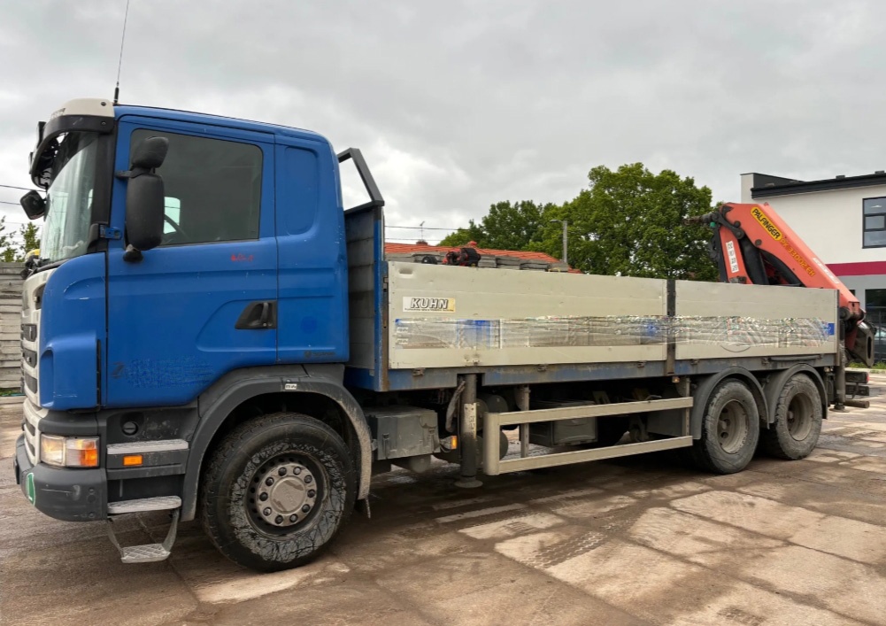 Scania G440 - 6x4 - Valník + HR-PALFINGER PK 33002-EH - 3