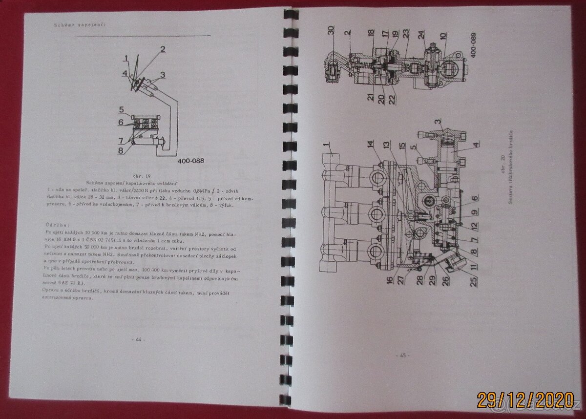 AUTO LIAZ -ŠT180 - PŘÍRUČKA 14 - BRZDY + PŘÍRUČKA 1.3 SPOJKA - 3