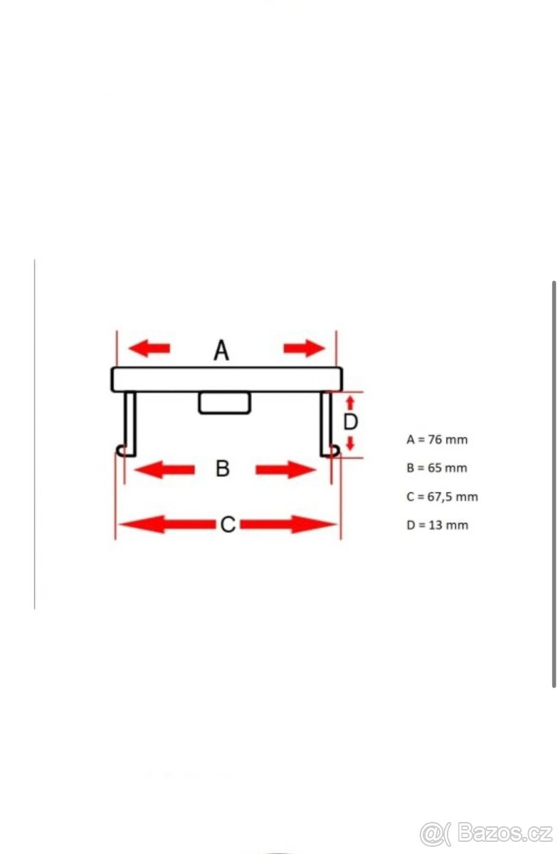 Středové krytky Volkswagen 76mm / 65mm - 3