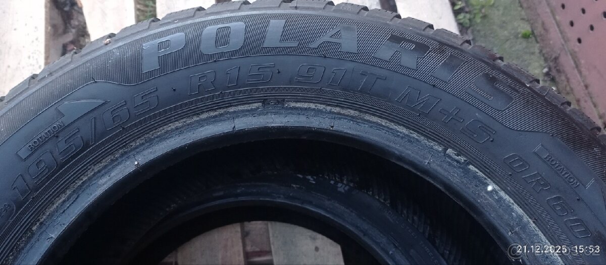 BARUM POLARIS 195/65 R15, 5mm, ZIMNÍ PNEU - 3
