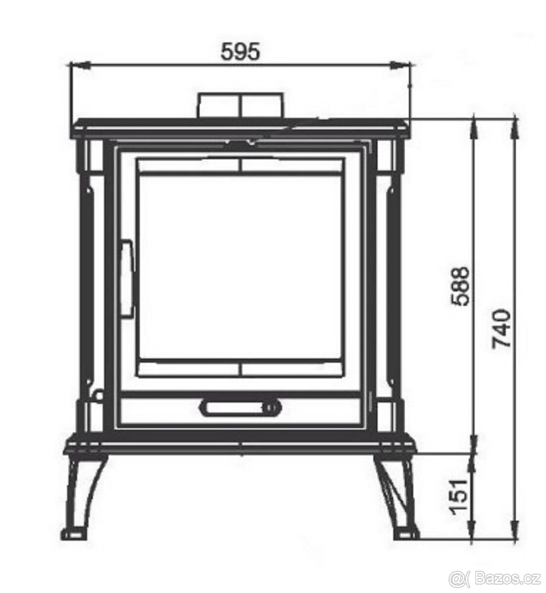 Litinová krbová kamna TORIA - 3