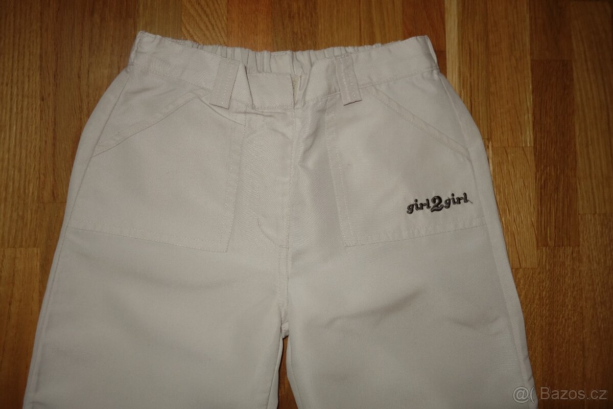 2x kalhoty (i 3/4) pro dvojčata vel.116 - 3