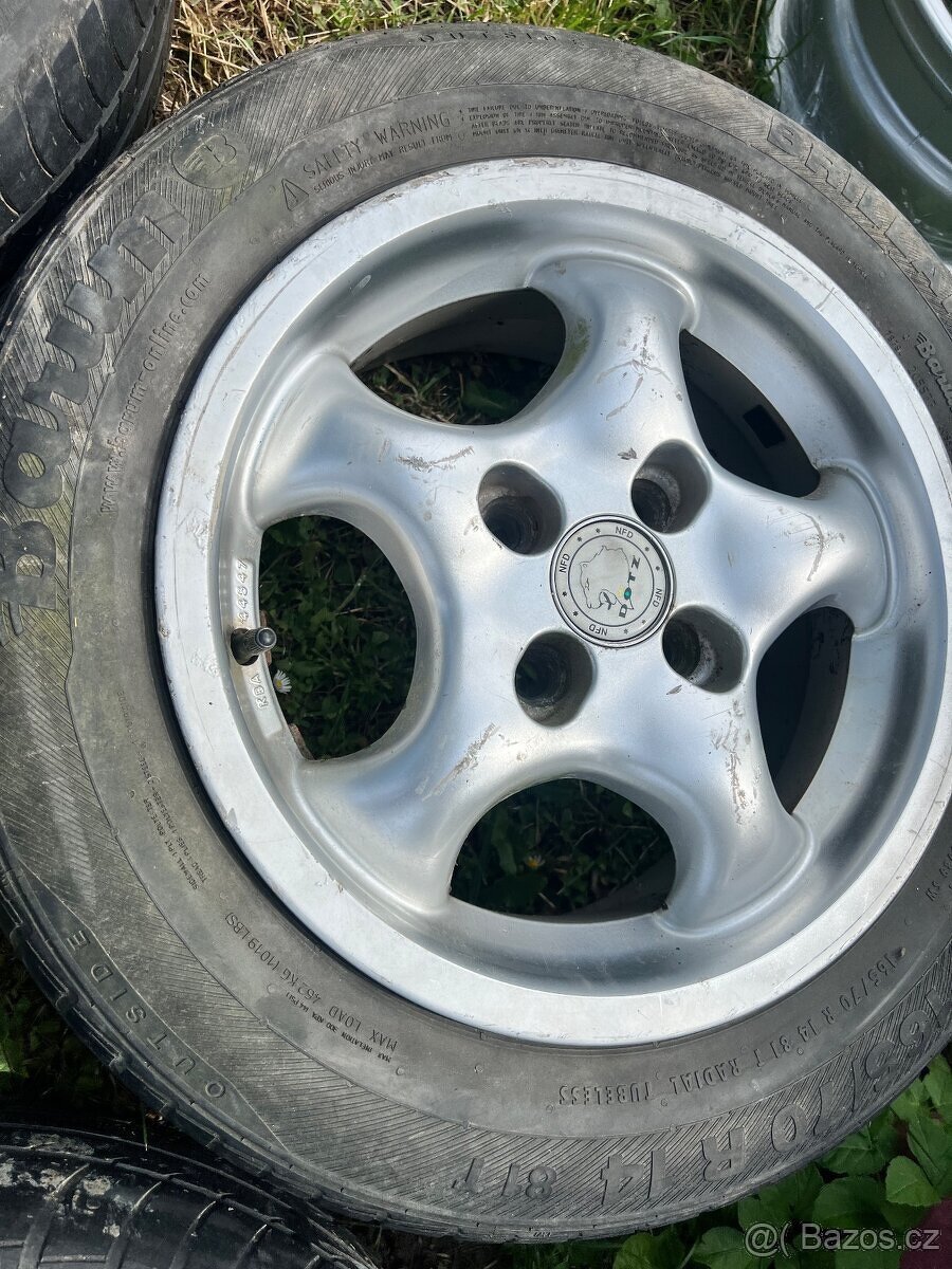 Alu disky 4x100 r14 Škoda VW seat - 3