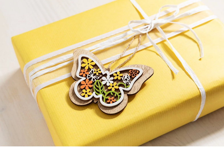 dřevěná závěsná dekorace 6 ks - 3