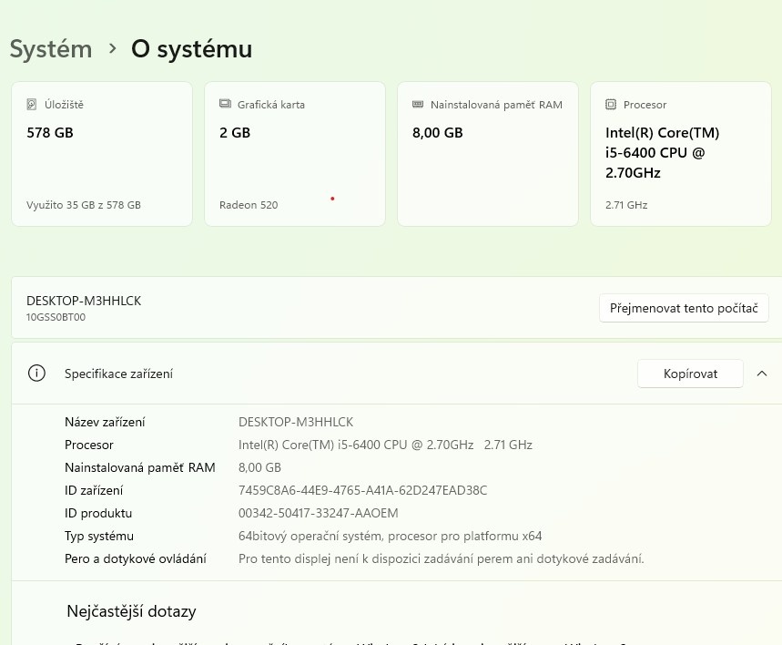 PC Lenovo M700 Intel i5/DDR4 8GB/SSD/GPU R520 2G/Wi-Fi + LCD - 3