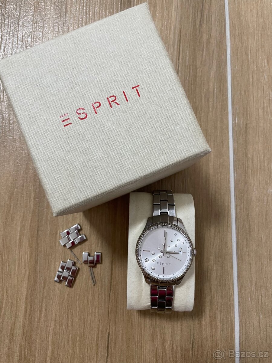Stříbrné dámské hodinky s drahokamy zn. Esprit - 3