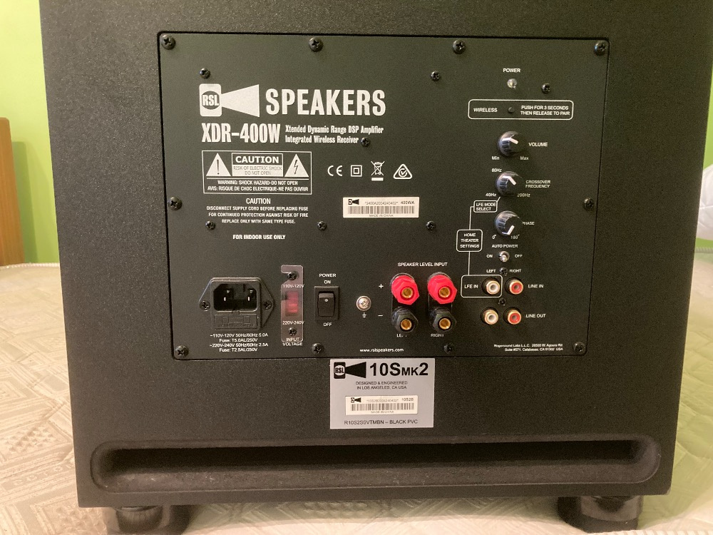 RSL 10S MKII subwoofer - 3