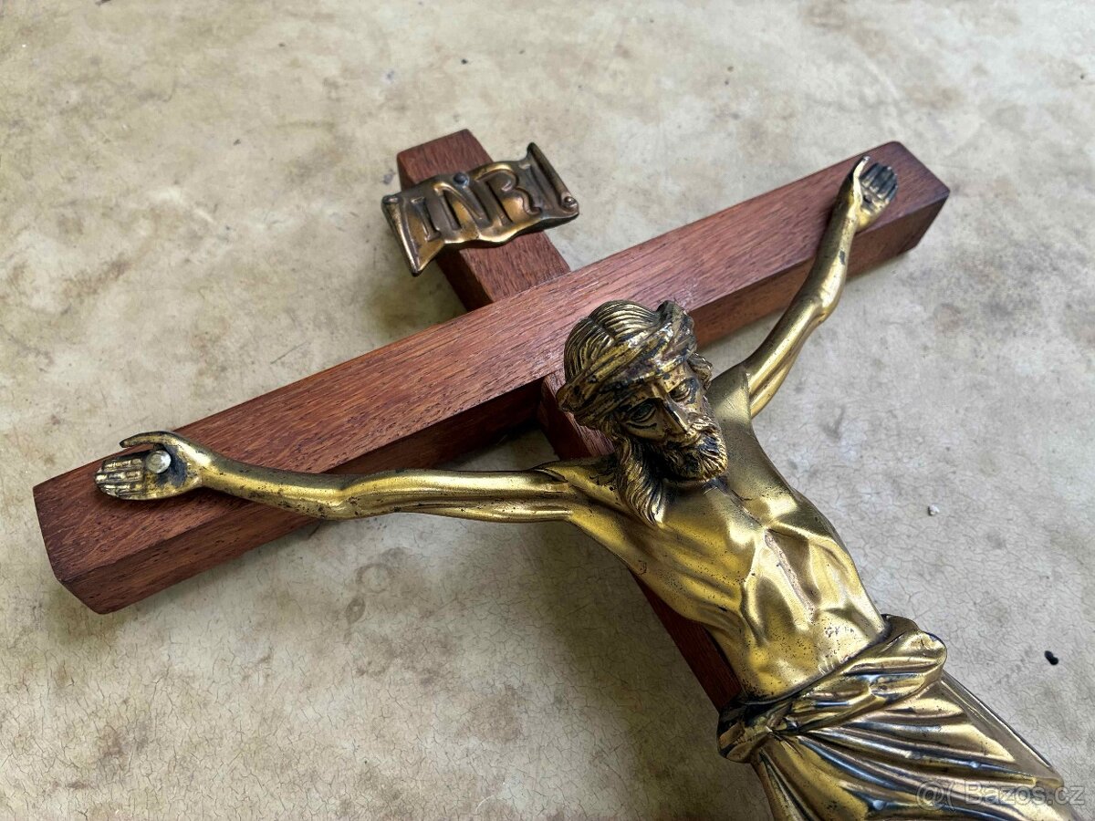 Starožitný velký krucifix - 3