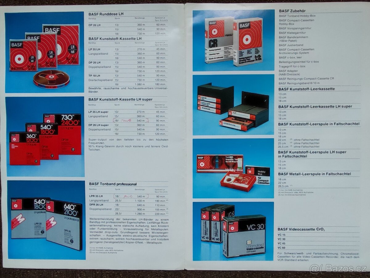 Audio pásky pro kotoučáky kazeťáky 80 léta Basf - 3