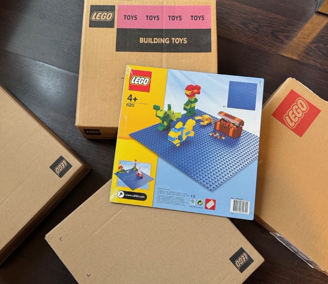 LEGO 620 (12ks) Modrá podložka / základna / moře CLASSIC - 3