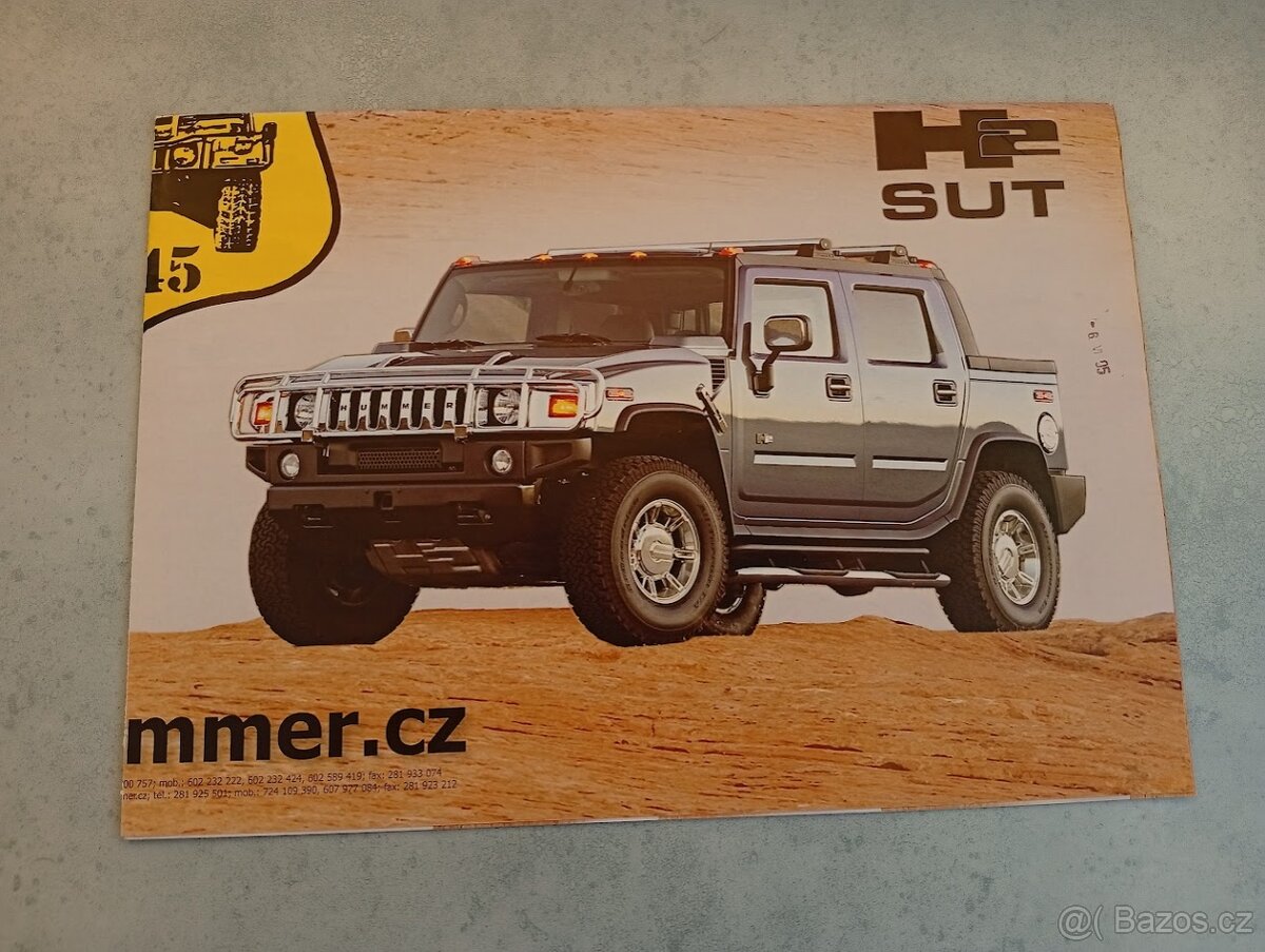 Hummer H1, H2, H3 - CZ prospekt / plakát - doprava v ceně - 3