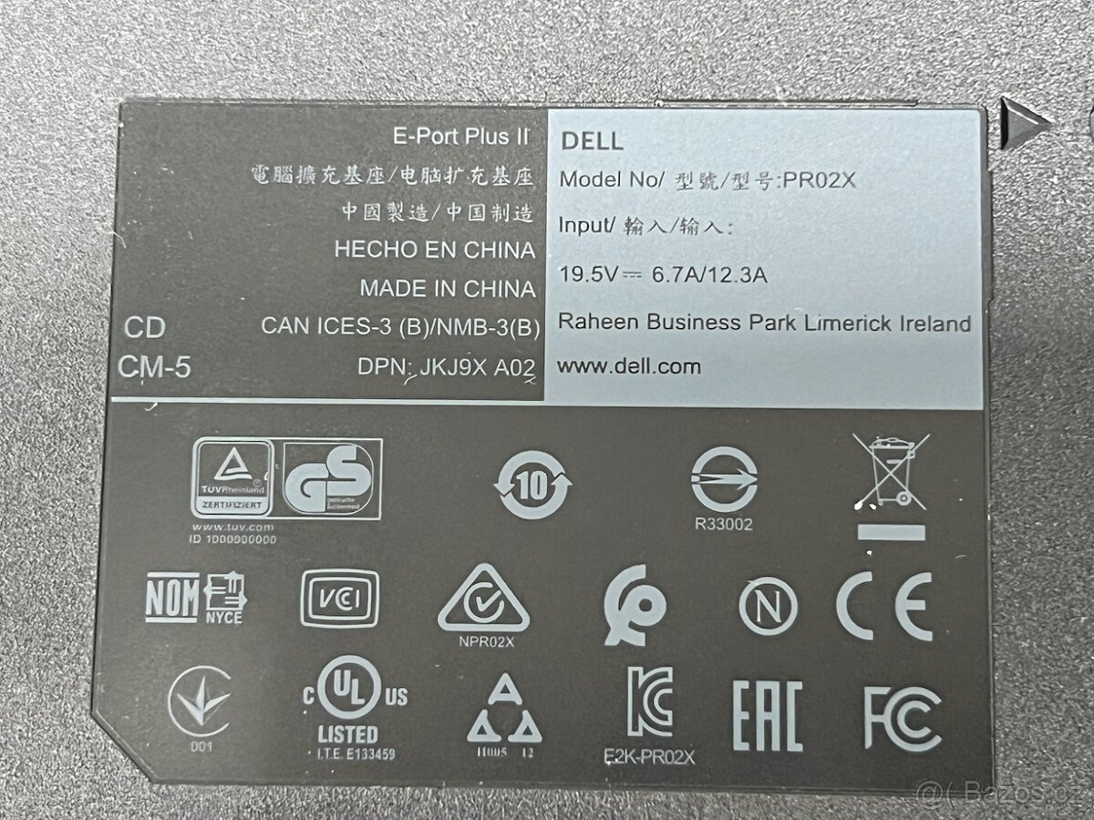 Dell E-Port Plus II (PR02X) dokovací stanice + 90W nabíječka - 3