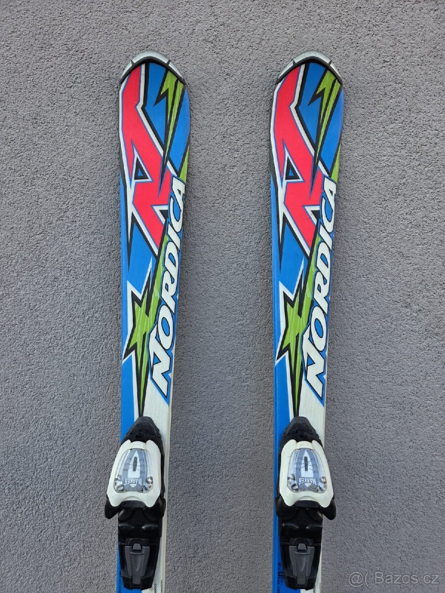 Lyže NORDICA TEAM, 130 + lyžáky - 3