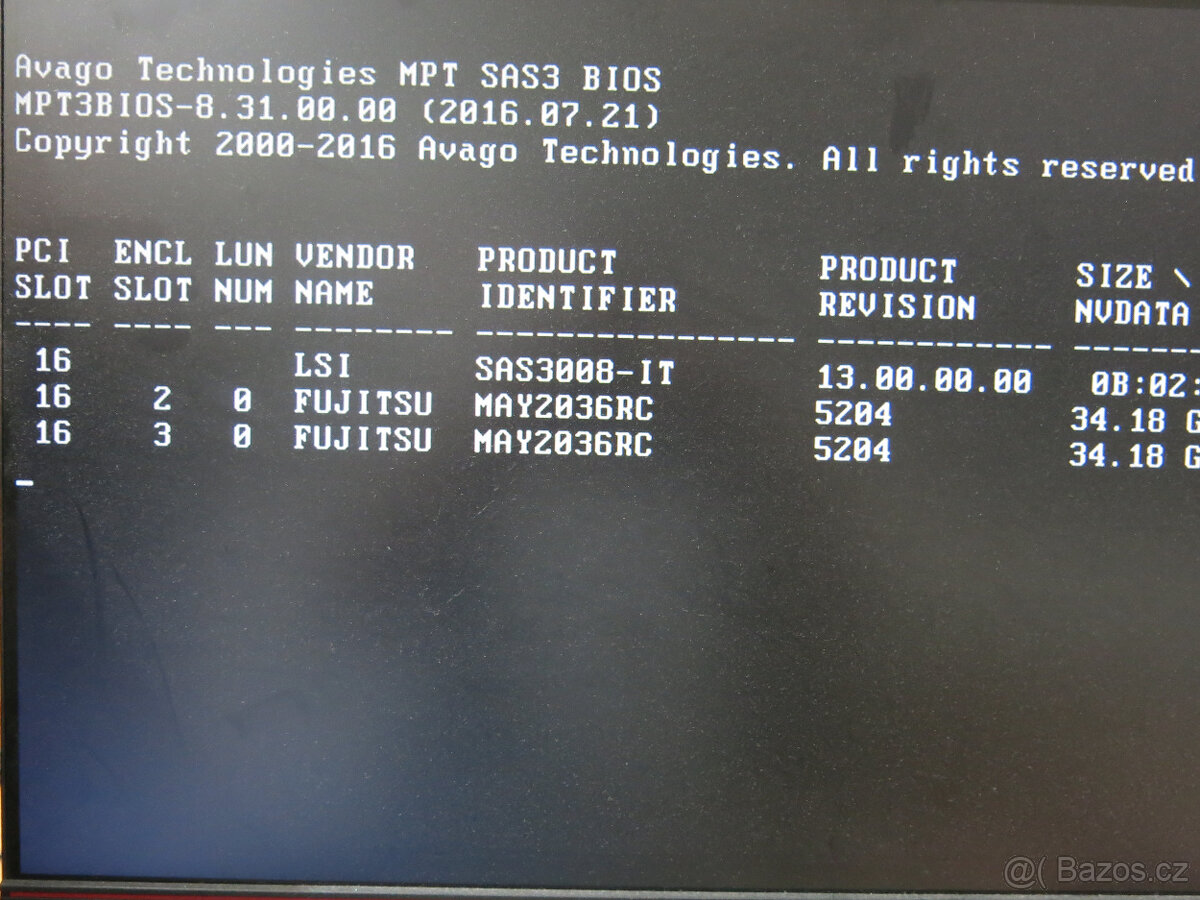 prodám pevné disky 36GB SAS 2.5" HDD Fujitsu model MAY2036R - 3