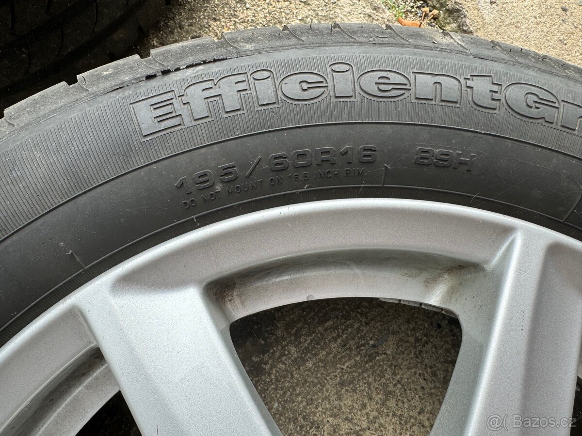 Alu kola sada s pneu letní 195/60r16, 4x108 Ford - 3
