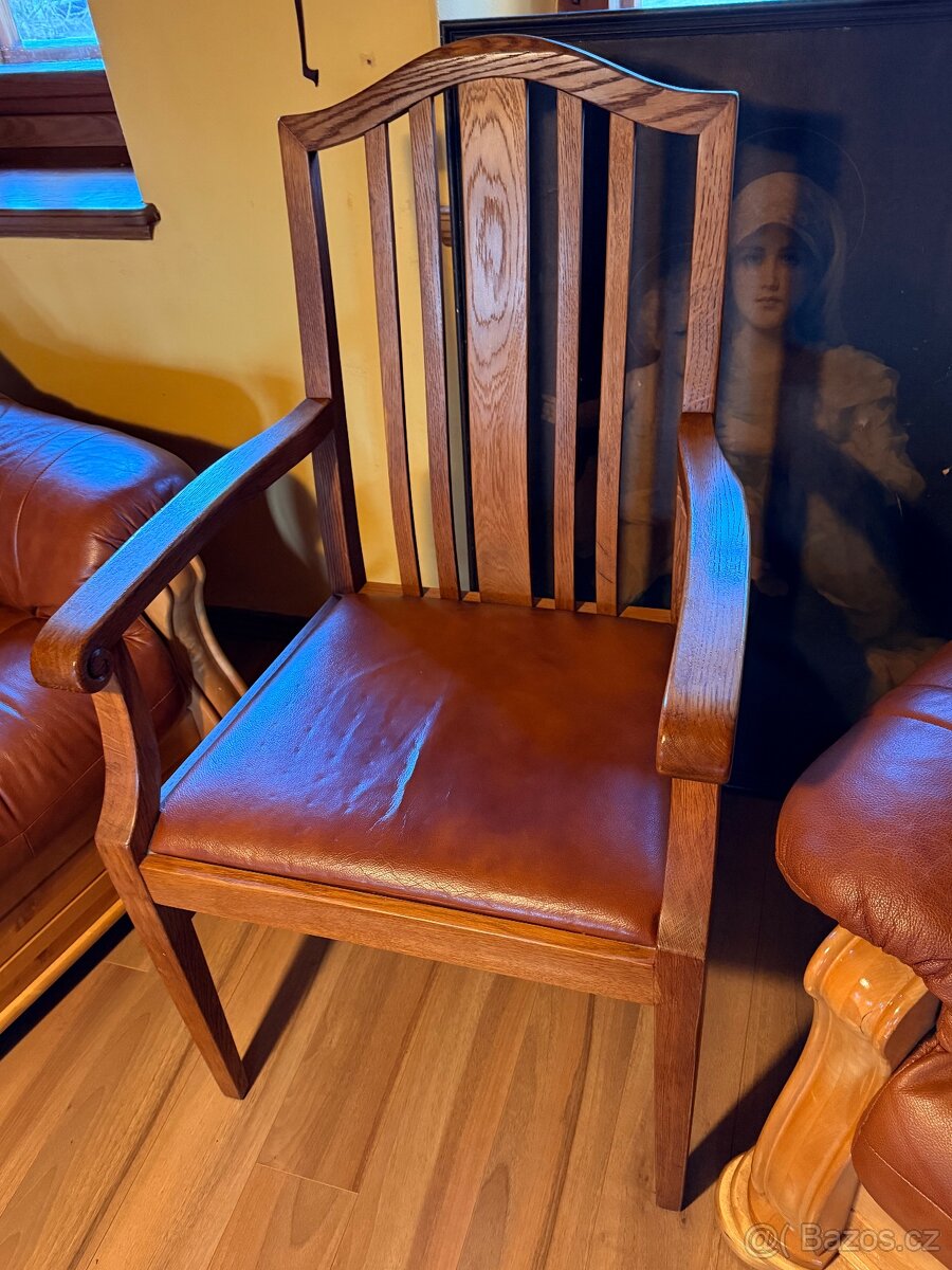 Kozene masivni zidle do chalupy - 3