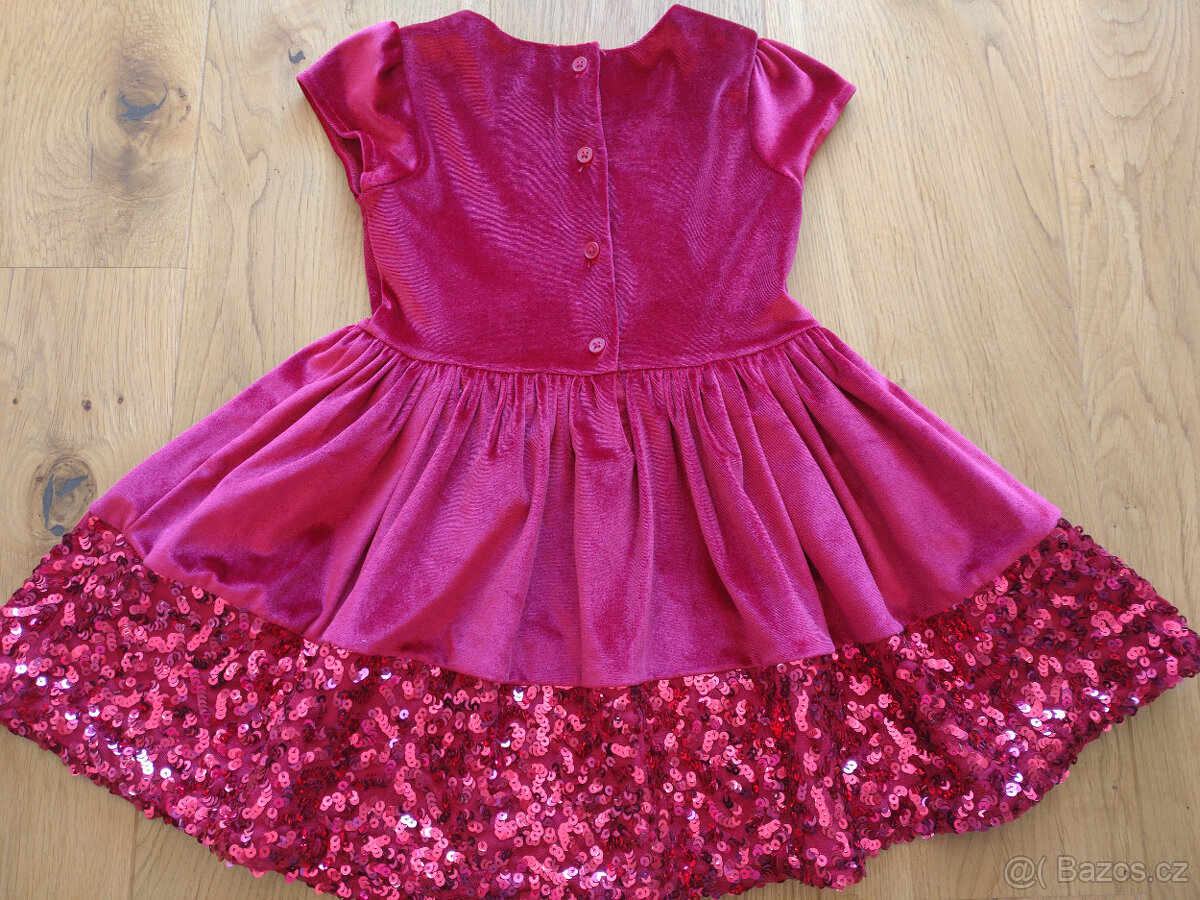 Sváteční šatičky - červené vel.92 (M&S) - 3