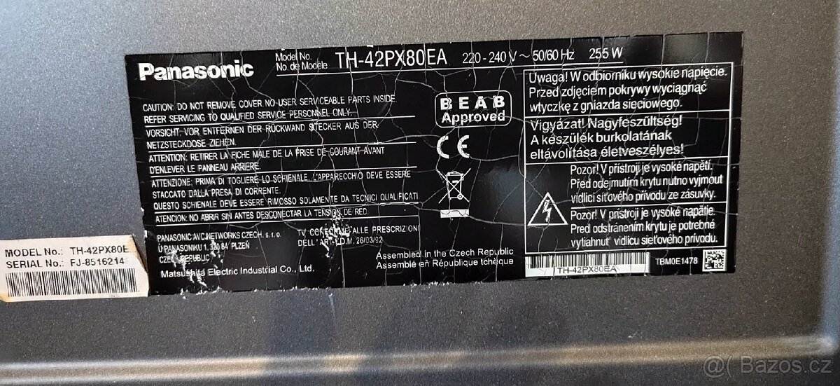 Televize Panasonic Viera model TH-42PX80E - 3