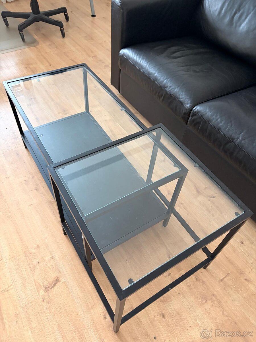 Kožený dvoumístný nerozkládací gauč IKEA VIMLE - 3
